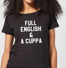 Full English and a Cuppa Women's T-Shirt - Black - 3XL - Black