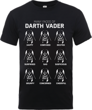 Star Wars Many Faces Of Darth Vader T-Shirt - Black - S