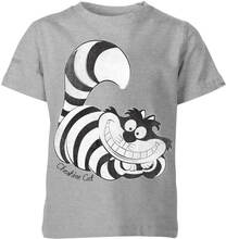 Disney Alice In Wonderland Cheshire Cat Mono Kids' T-Shirt - Grey - 3-4 Years
