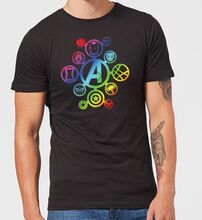 Avengers Rainbow Icon Men's T-Shirt - Black - S