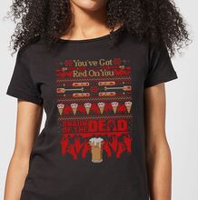 Shaun Of The Dead You've Got Red On You Christmas Women's T-Shirt - Black - S
