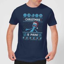 Rick and Morty Mr Meeseeks Pain Men's Christmas T-Shirt - Navy - S