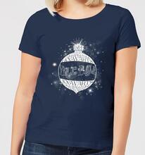 Harry Potter Yule Ball Baubel Women's Christmas T-Shirt - Navy - S