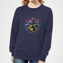 Aquaman Circular Portrait Women's Sweatshirt - Navy - XS - Navy