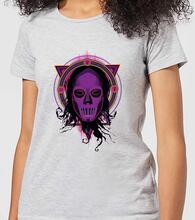 Harry Potter Death Mask 2 Neon Women's T-Shirt - Grey - S