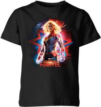 Captain Marvel Poster Kids' T-Shirt - Black - 3-4 Years