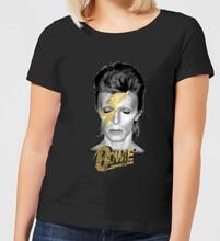 David Bowie Aladdin Sane On Black Women's T-Shirt - Black - S