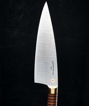 Florentine kitchen knives: Three Stainless Steel Wood & Leather