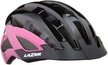 Lazer Petit DLX Junior Cykelhjelm, Black/Pink, 50-57cm
