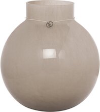 Ernst Glassvase rund 22 cm, Ø21, beige