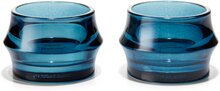 Holmegaard ARC lyslykt 7 cm 2-pakning, mørkeblå