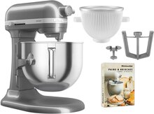 KitchenAid Artisan 5KSM70SHXE kjøkkenmaskin 6,6 liter + 5KSMICM Ice Cream Maker, medallion silver