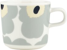 Marimekko Unikko kaffekopp 2 dl, hvit/grå/sand/blå