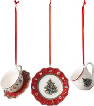 Villeroy & Boch Toy's Delight julepynt servise 3 deler, rød