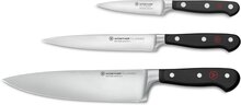 Wüsthof Classic Knivsett 3 deler, Kokkekniv + Universalkniv + Skrellekniv