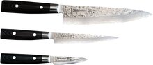 Yaxell Zen Knivsett 3-deler - Kokkekniv, Universalkniv, Urtekniv