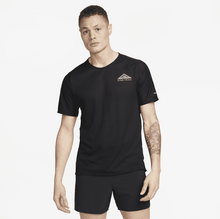 Nike Trail Solar Chase Men's Dri-FIT Short-Sleeve Running Top - Black - 50% Sustainable Blends