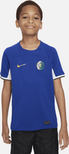 Chelsea F.C. 2023/24 Stadium Home Older Kids' Nike Dri-FIT Football Shirt - Blue - 50% Recycled Polyester
