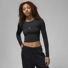 Nike Jordan Sport Women's 2-in-1 Long-Sleeve Top - Black - 50% Recycled Polyester