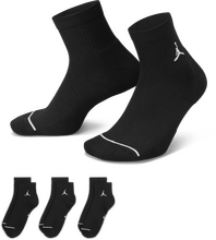 Nike Jordan Everyday Ankle Socks (3 Pairs) - Black