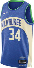 Giannis Antetokounmpo Milwaukee Bucks City Edition 2023/24 Men's Nike Dri-FIT NBA Swingman Jersey - Blue - 50% Recycled Polyester