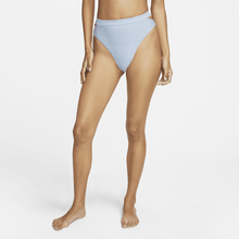 Nike Swim Women's Cut-Out High-Waisted Bikini Bottoms - Blue