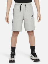 Nike Tech Fleece Older Kids' (Boys') Shorts - Grey - 50% Sustainable Blends