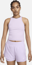 Nike One Fitted Women's Dri-FIT Ribbed Tank Top - Purple - 50% Recycled Polyester