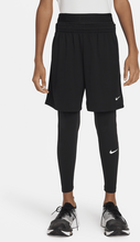 Nike Pro Dri-FIT Older Kids' (Boys') Tights - Black - 50% Recycled Polyester
