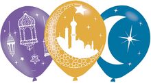 Ballonger Eid Mubarak Flerfärgade - 6-pack