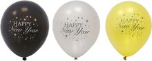 Ballonger Happy New Year Guld/Silver/Svart