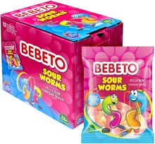Bebeto Sour Worms Storpack - 12-pack
