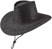 Cowboyhatt Fuskläder Svart - One size