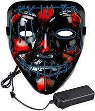 El Wire Purge 2 LED Mask - Blå