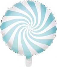 Vit/Ljusblå Folieballong Candy