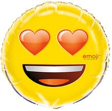 Folieballong Emoji Heart Eyes