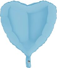 Folieballong Hjärta Pastellblå - 46 cm