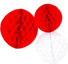 Honeycombs Röd/Vit - 3-pack