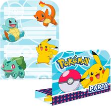 Inbjudningskort Pokemon - 8-pack