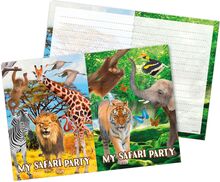 Inbjudningskort Safari Party - 8-pack