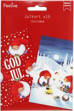 Julkort God Jul - 10-pack