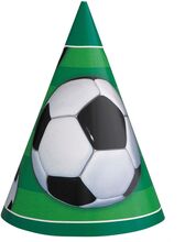 Partyhattar Stor Fotboll - 8-pack