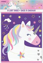 Kalaspåsar Happy Birthday Unicorn - 8-pack