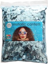 Konfetti Ljusblå Metallic Runda - 250 gram