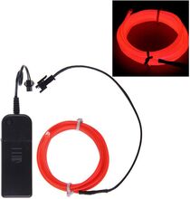 El Wire Batteridriven LED Slinga - Röd