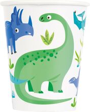 Pappersmuggar Dinosaurie Kalas - 8-pack