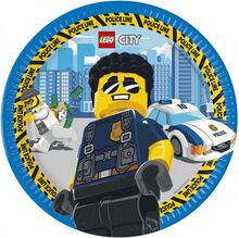 Papperstallrikar Lego City - 8-pack