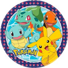Papperstallrikar Pokemon - 8-pack