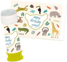 Personliga Stickers för Såpbubblor Zoo Party - 6-pack