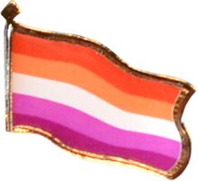 Pinflagga Pride Lesbian